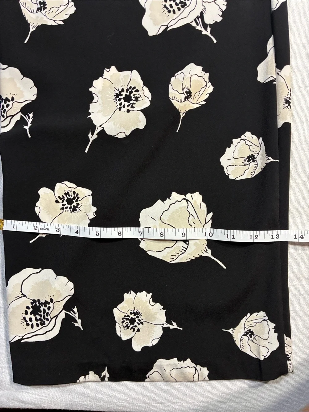 Girls' Black Floral Wide-Leg Pants
